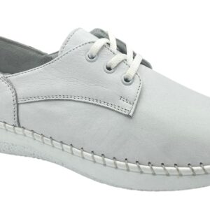 Dámské celokožené bílé hladké polobotky ELLINOR zn. LOOK L0206 03 207